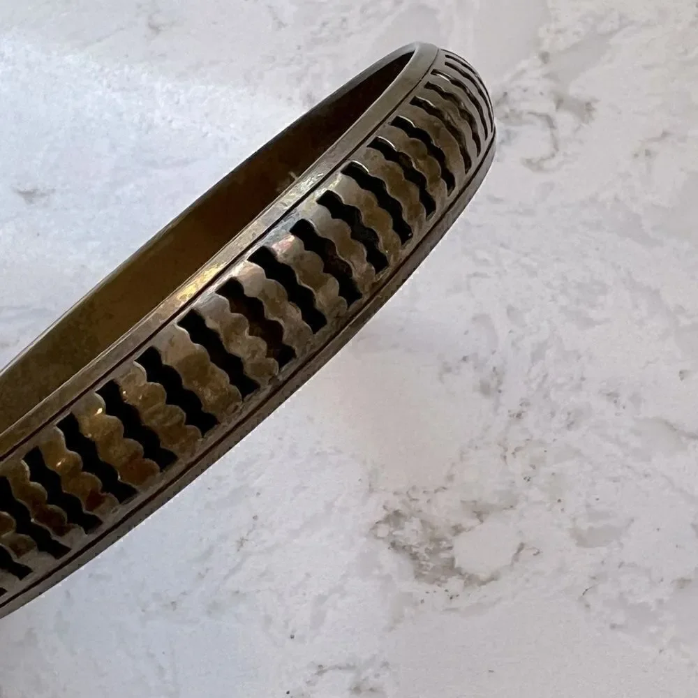 *3/$20* Bronze tone cutout detail bangle